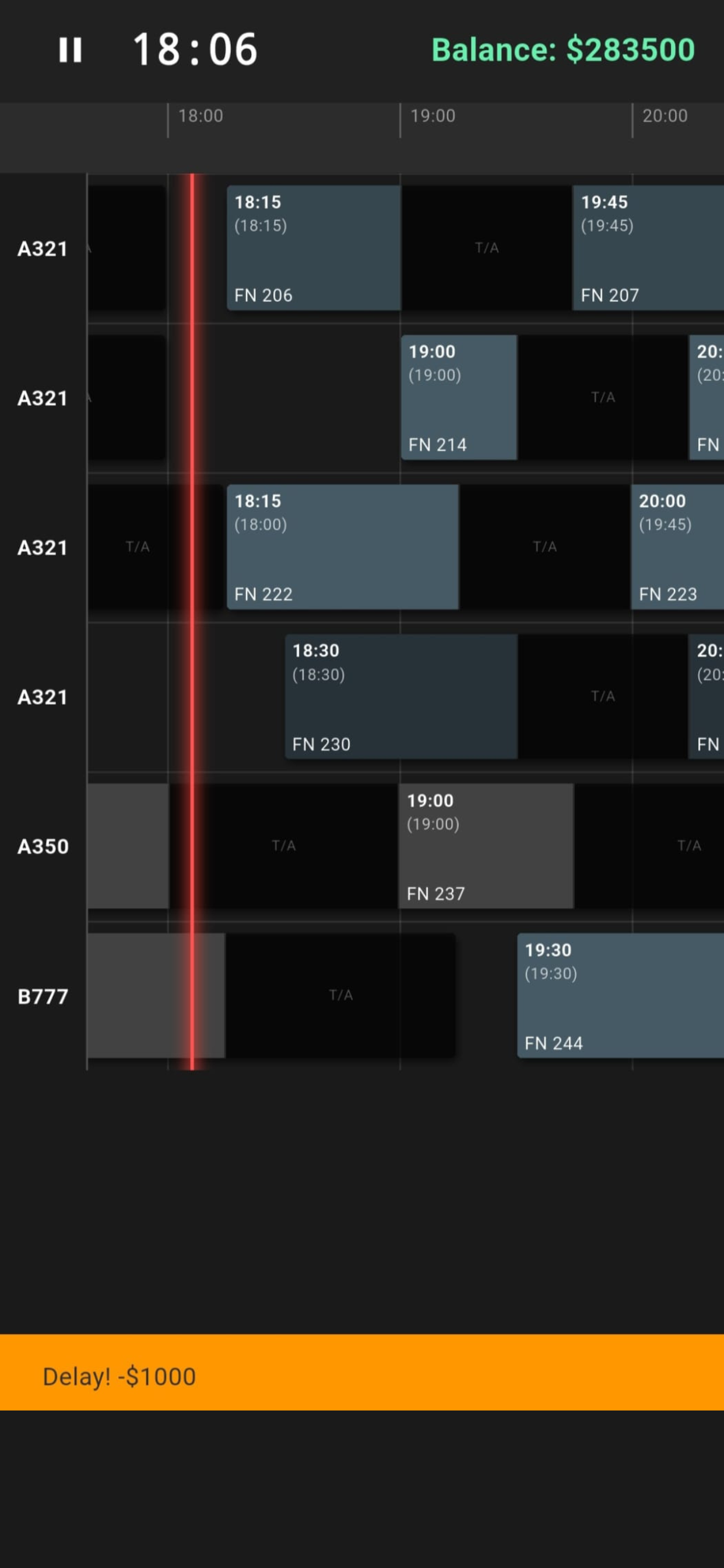 AirlineCEO: Schedule Manager