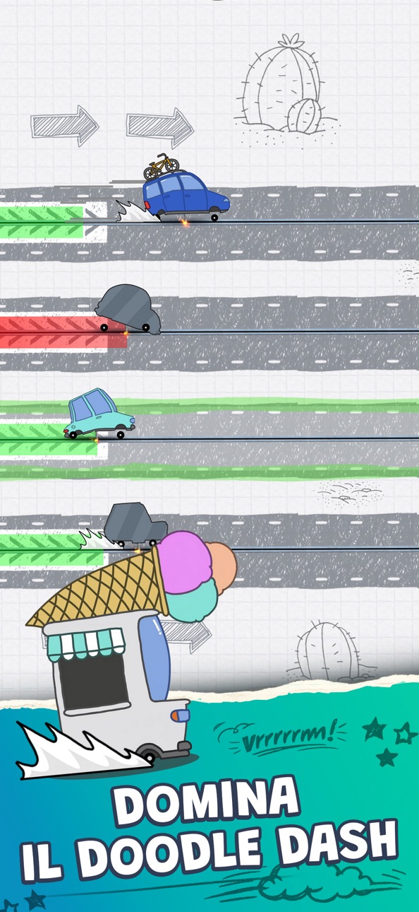 Crazy Racing: Doodle Dash iOS Mod IPA screenshot 4 - iOS game interface