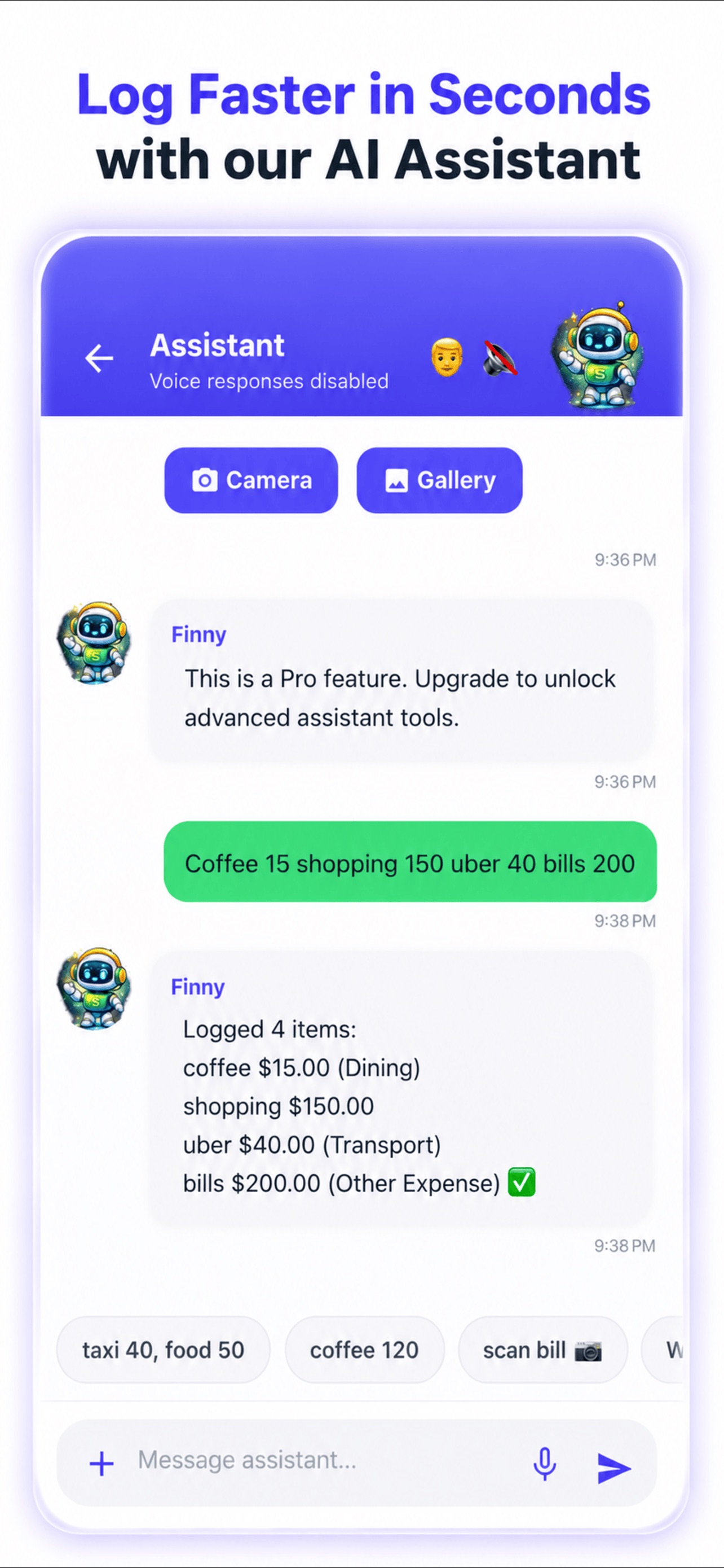Budget App: AI Expense Tracker screenshot 1