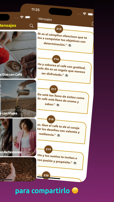 Coffee Images with Phrases Screenshot