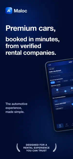 Maloc - Luxury Car Rental screenshot 1