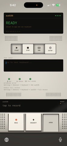 audiOS Terminal Keyboard Screenshot 4 of 4