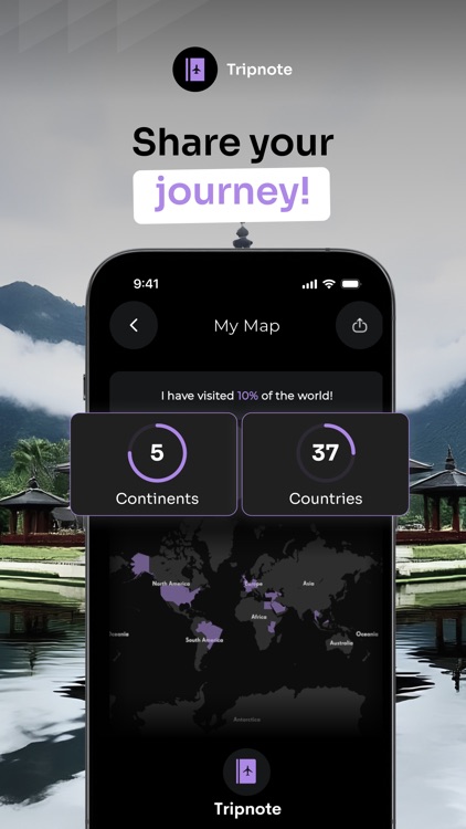 Visited countries : Tripnote