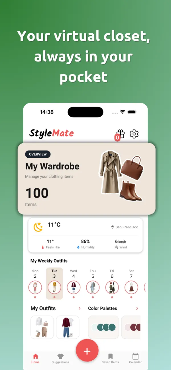 Screenshot #1 pour StyleMate: Closet&Outfit Maker