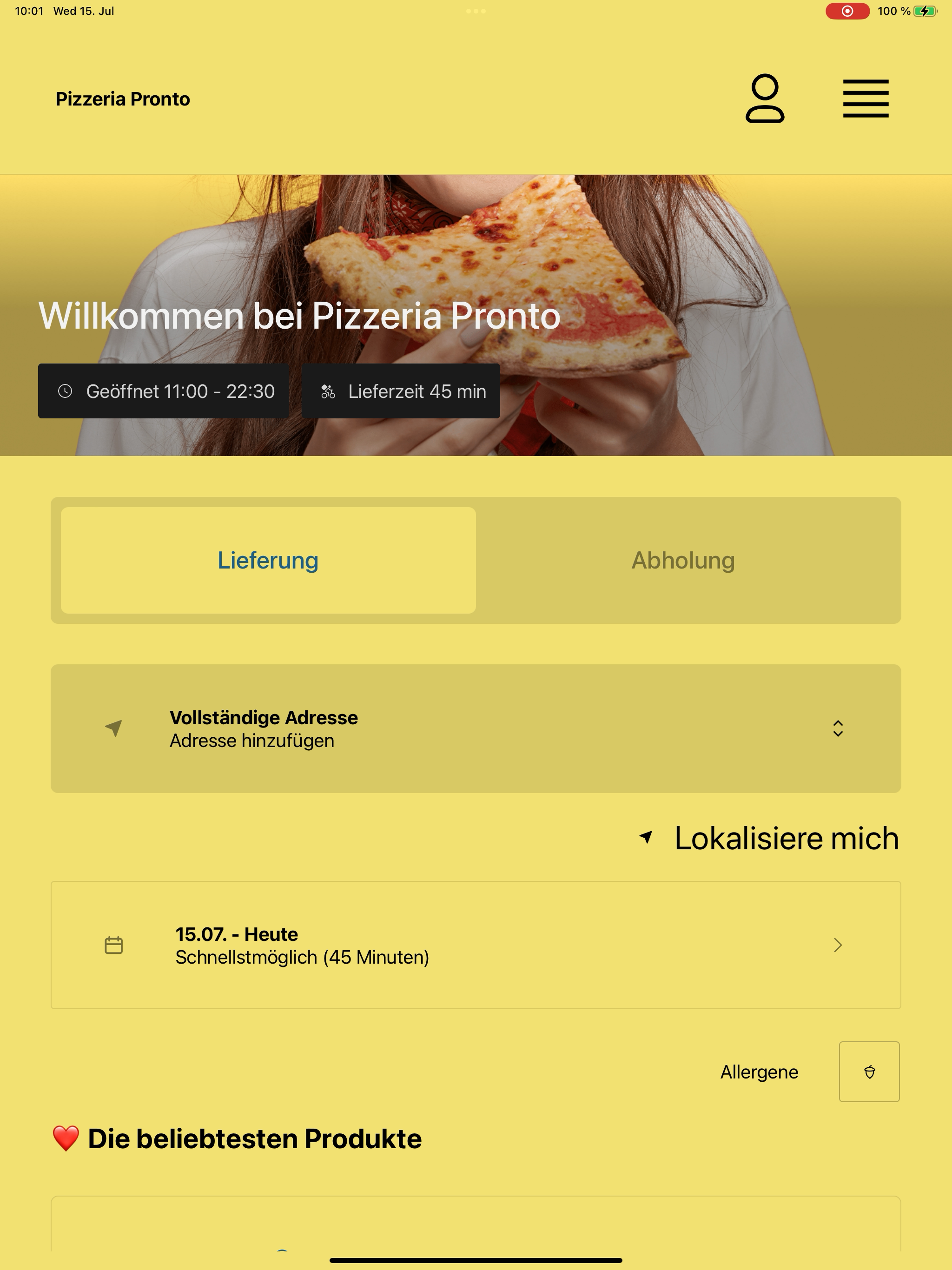 Pizzeria Pronto AT screenshot 9