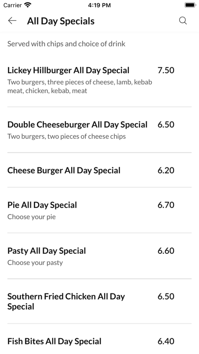 Lickey Hill Fish Bar. Screenshot