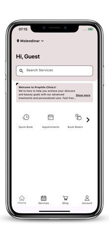 Prophile Clinics Mobile Screenshot 1 of 7