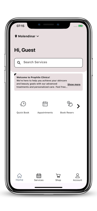 Prophile Clinics Mobile Screenshot 1 of 7