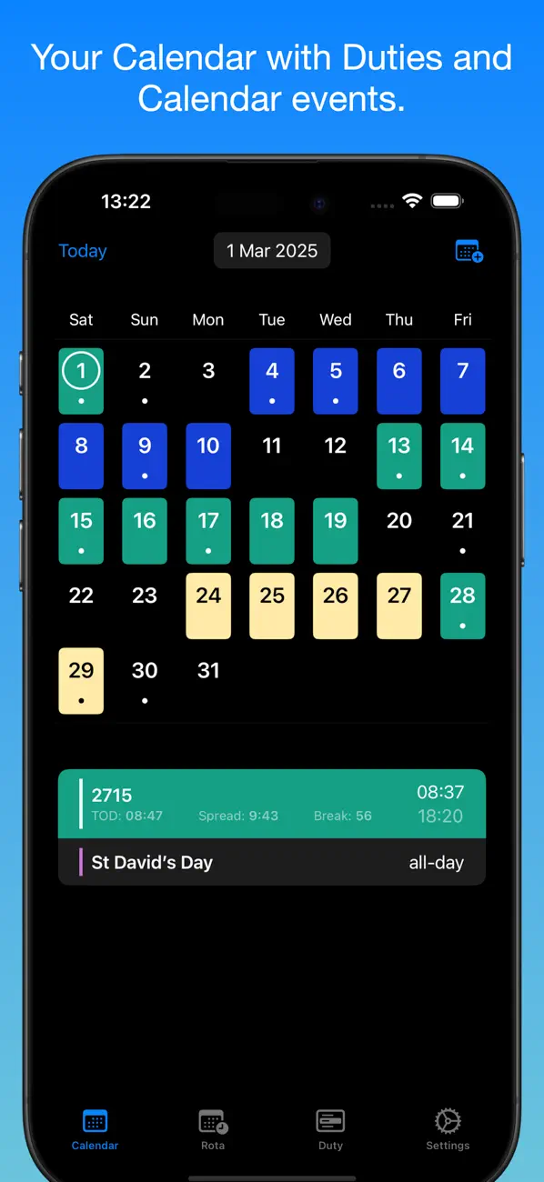 Screenshot #1 pour Duty Rota