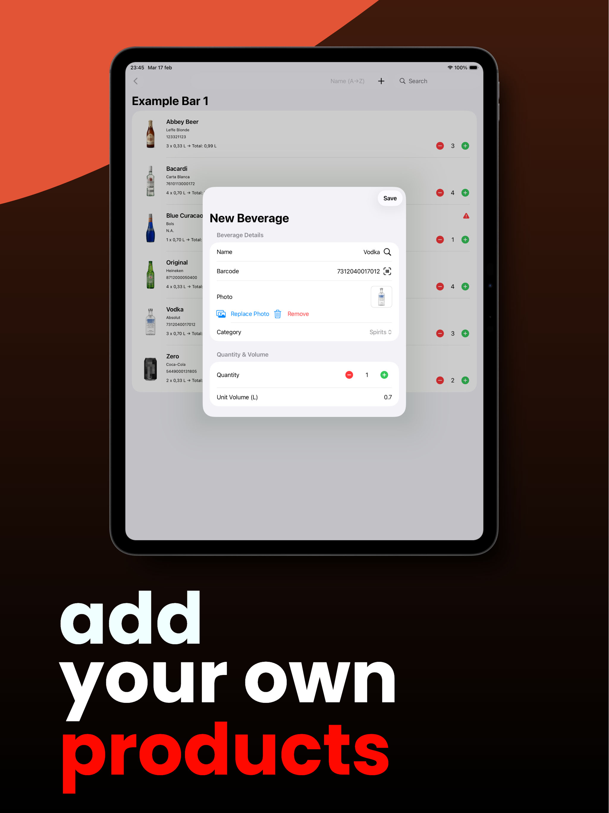 Bar Stock Manager & Inventory screenshot 10