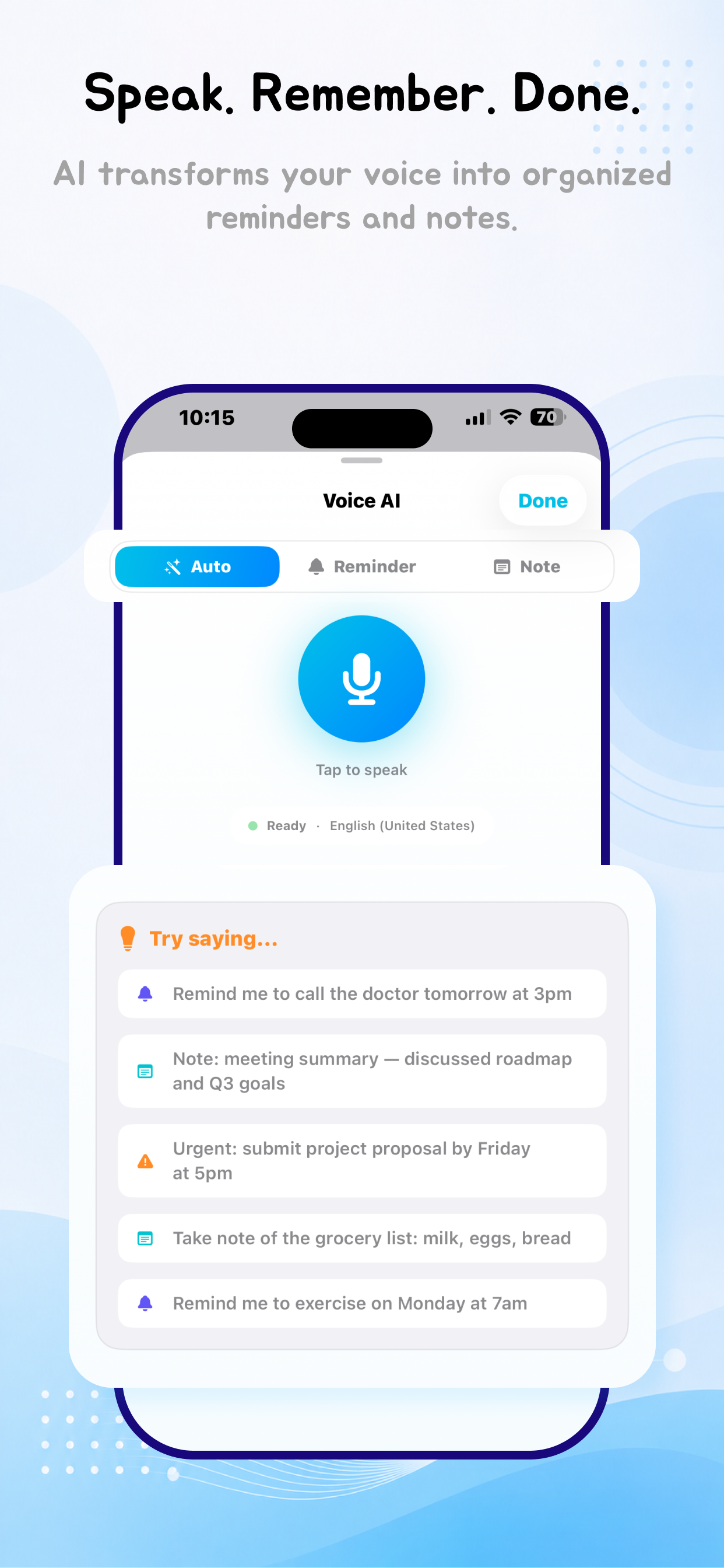 AI Reminder: Voice To Do List screenshot 4