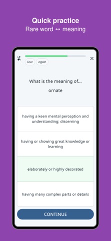 Rare English Words Trainer iPhone screenshot