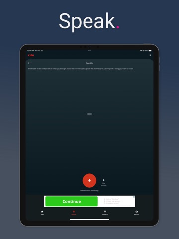 Y100 San Antonio iPad screenshot