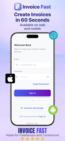 InvoiceFast: Invoice & Mileage screenshot