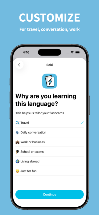 Soki - Language Flashcards Screenshot 2 of 5