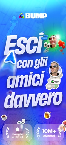 Bump - mappa per amici App Store preview screenshot 1