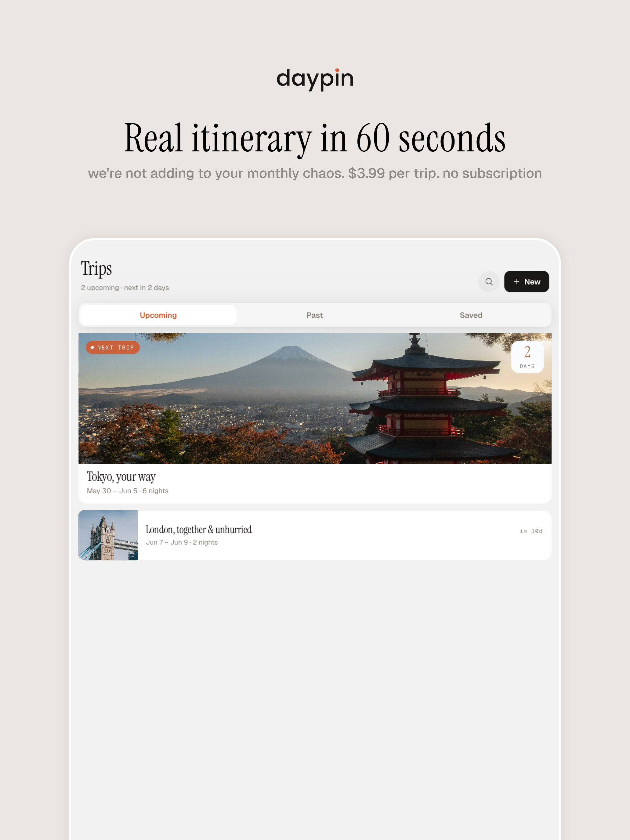 Daypin: AI Trip Planner