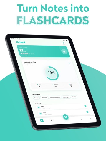 Reteni AI - Flashcards Maker iPad screenshot