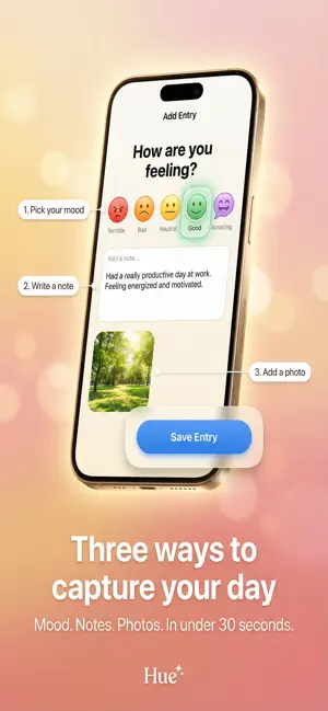 Hue: Mood Journal & Tracker screenshot 1
