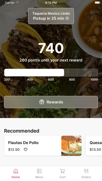 Taqueria Mexico Lindo To Go iPhone screenshot 1 - Food & Drink app
