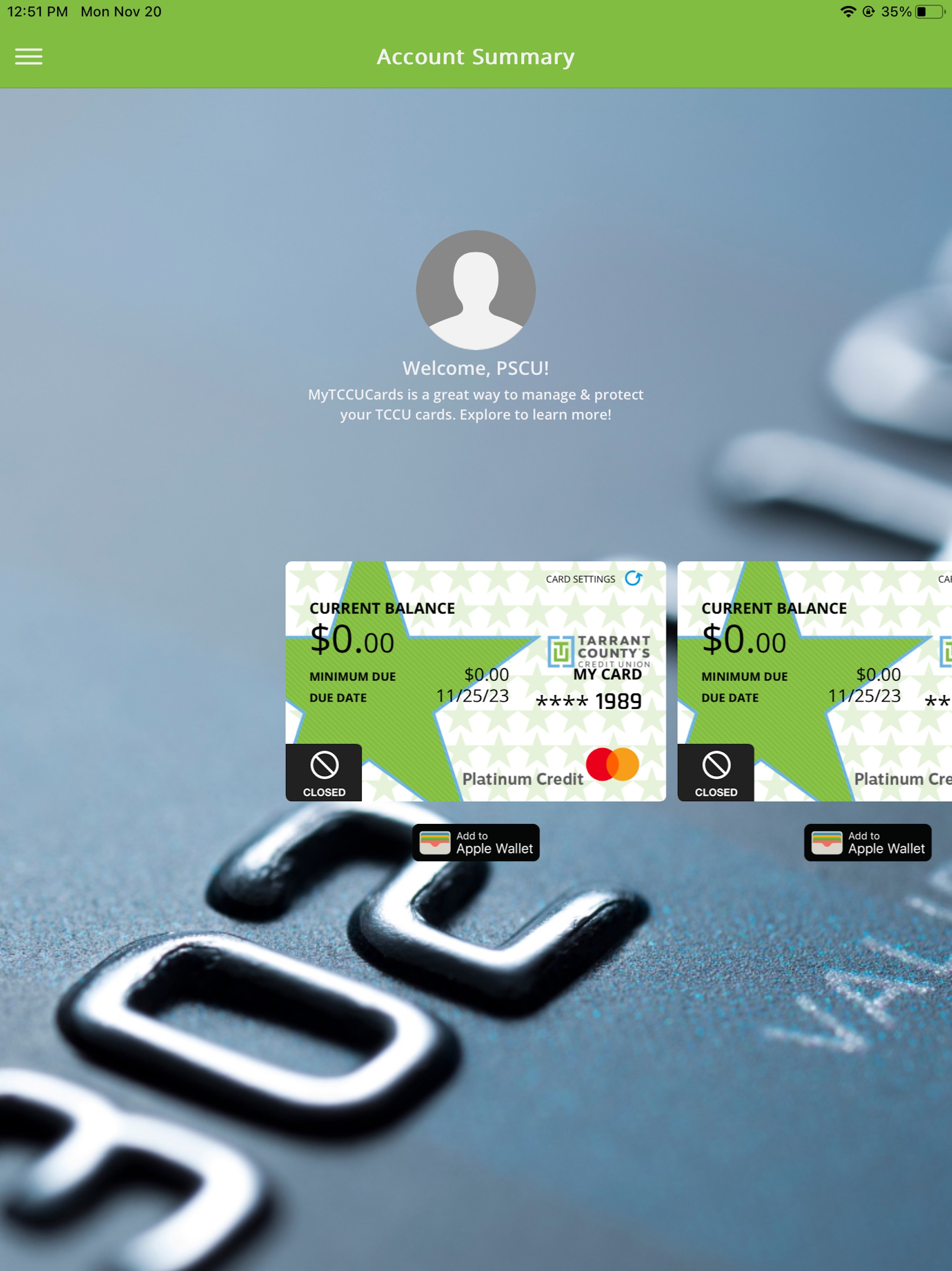 MyTCCUCards screenshot 11