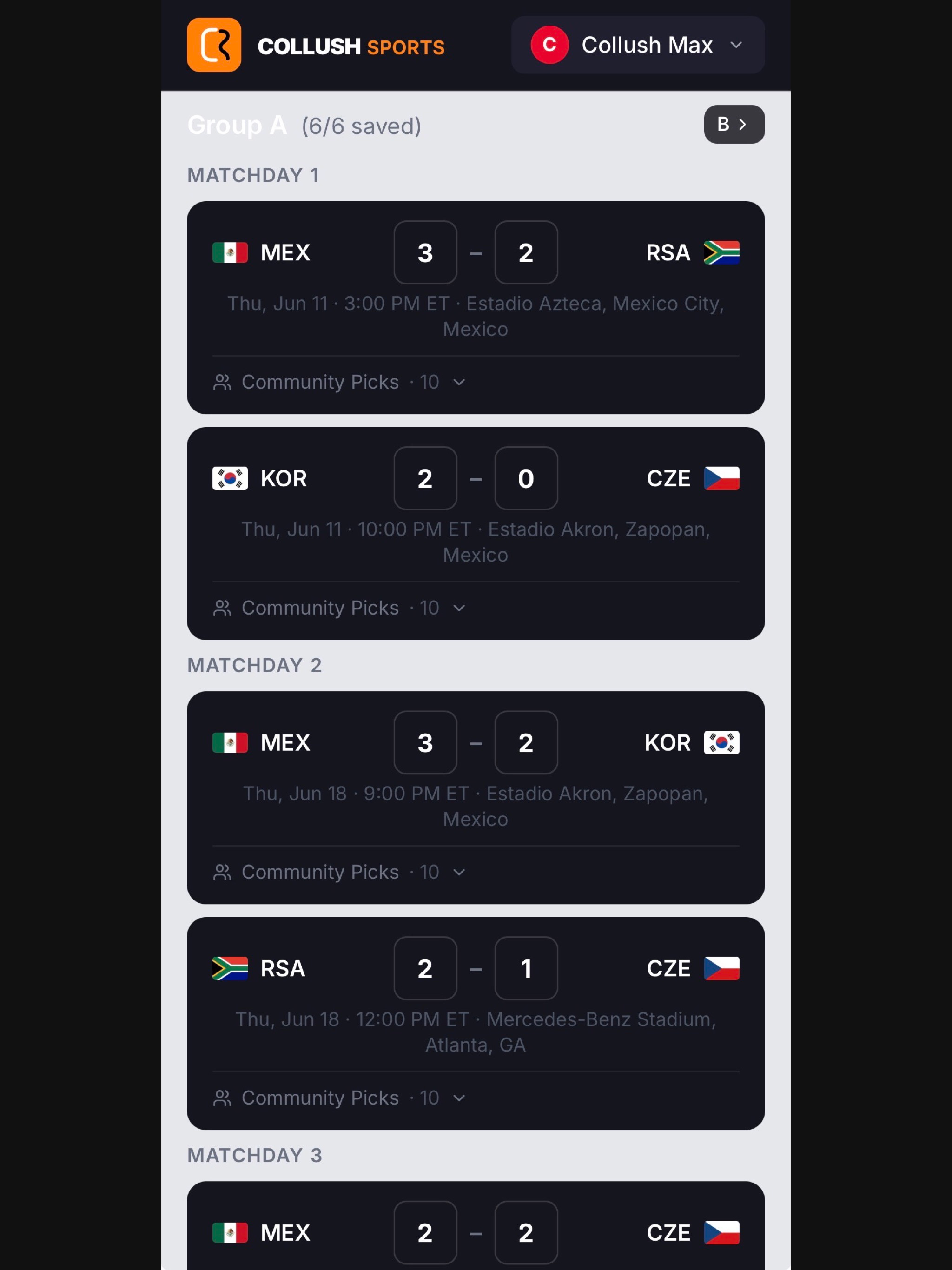 Collush Sports screenshot 12