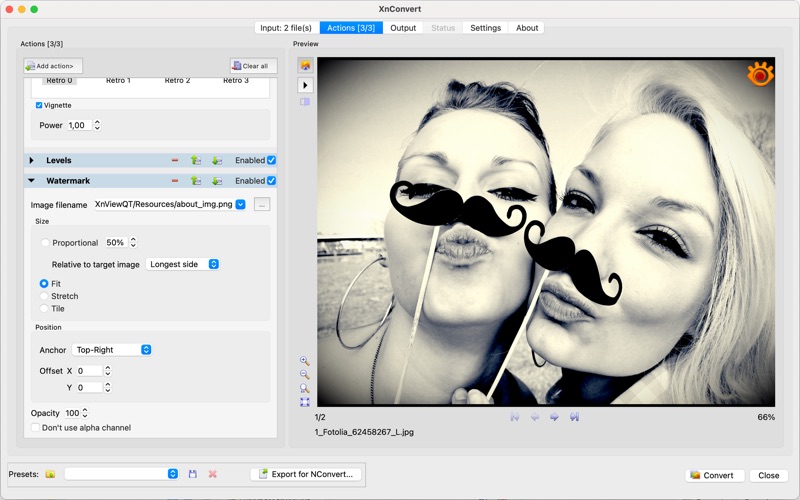 Screenshot #3 pour XnConvert : Convertisseur