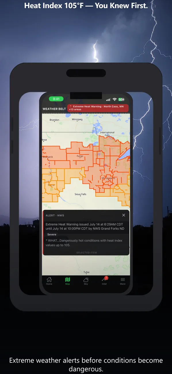 Screenshot #3 pour Weather Belt: Radar & Alerts