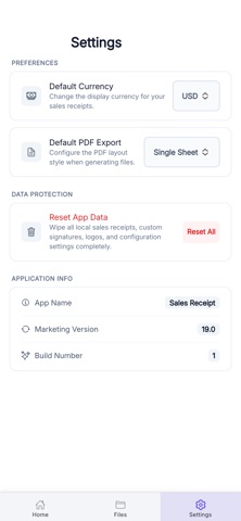 Sales Receipt iPhone screenshot