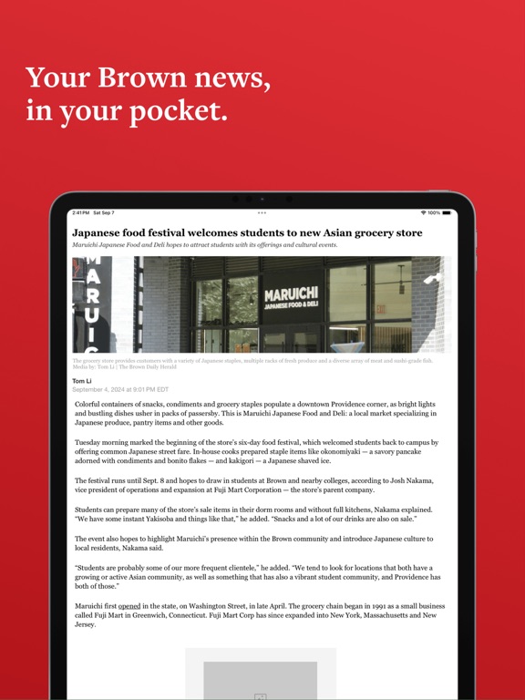 The Brown Daily Herald iPad screenshot 3 - News app