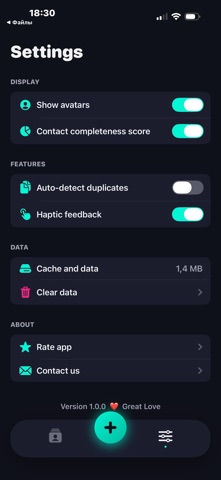 VCFCard – Organize Contacts iPhone screenshot