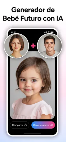 Captura de pantalla de AI Baby Generator - TinyFaces en iPhone 1