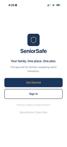 SeniorSafe App iPhone screenshot