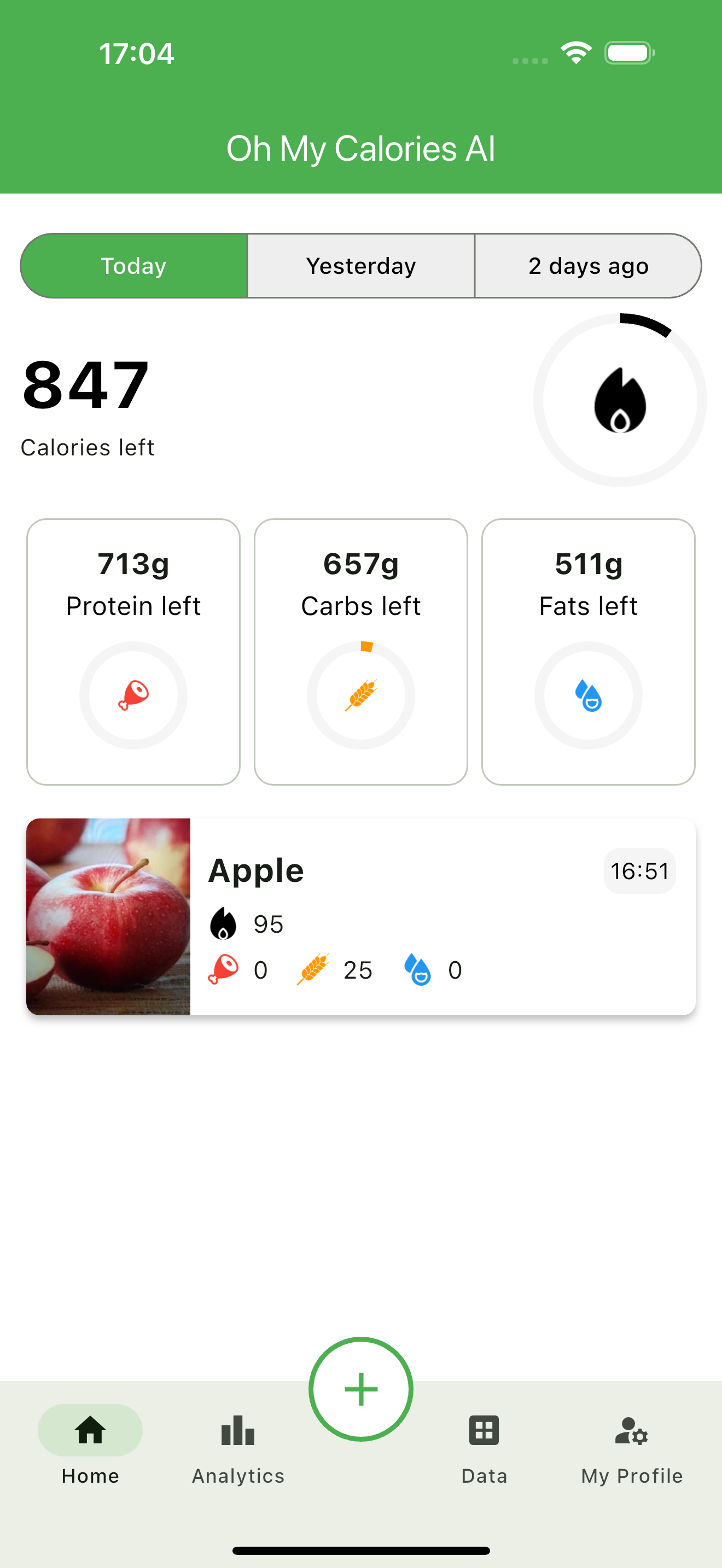 Oh My Calories AI