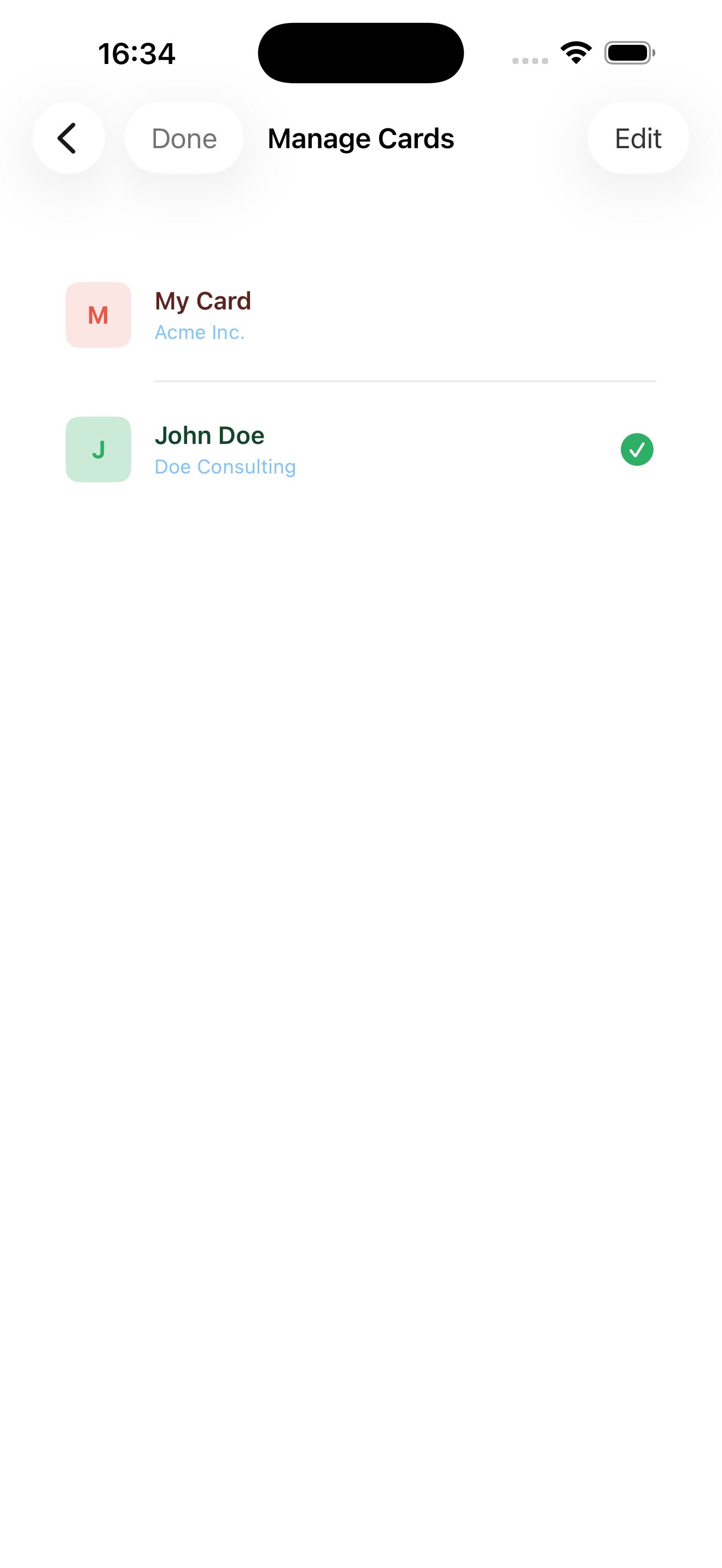 MyBusinessCards screenshot 3