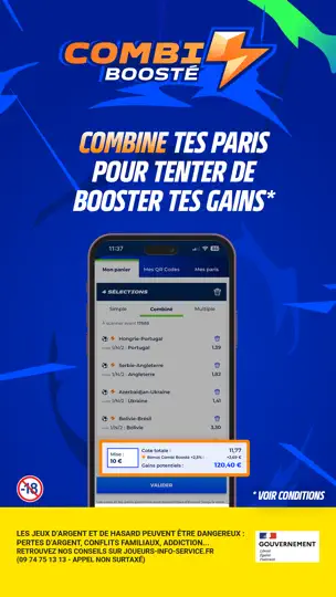 Capture d'écran de Parions Sport sur iPhone 5
