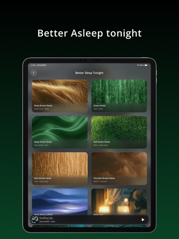 Green Noise for Better Sleep iPad screenshot