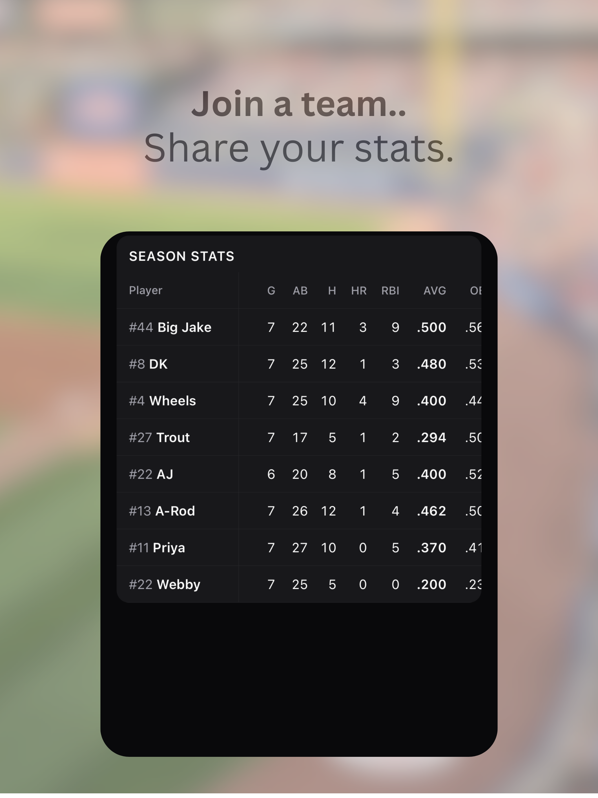 Slug Stats: At-Bat Tracker