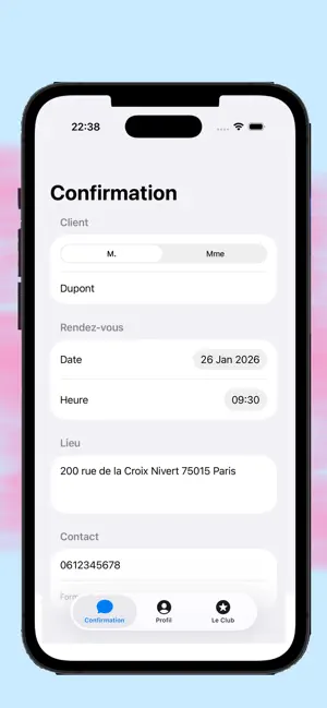 Confirmation de Visite screenshot 1