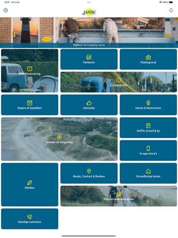 Camping Janse App iPad screenshot