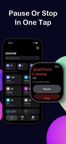 QuietTrace: Sound Journal iPhone screenshot