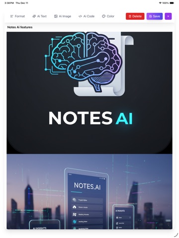 Notes Ai Pro iPad screenshot
