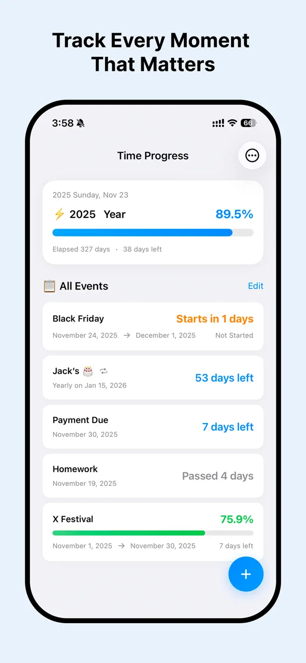 #1. Time Progress App (iOS) Ved: Bin Yang