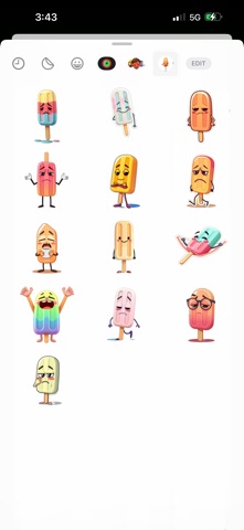 Sleepy Popsicle Stickers screenshot