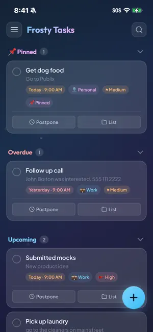 Frosty Tasks screenshot 4
