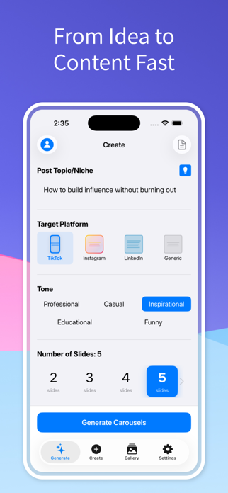 Carousel Post: Insta Generator Screenshot 5 of 8