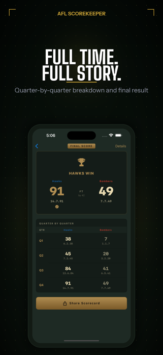 ScoreKeeper - Aussie Rules Screenshot 9 of 9