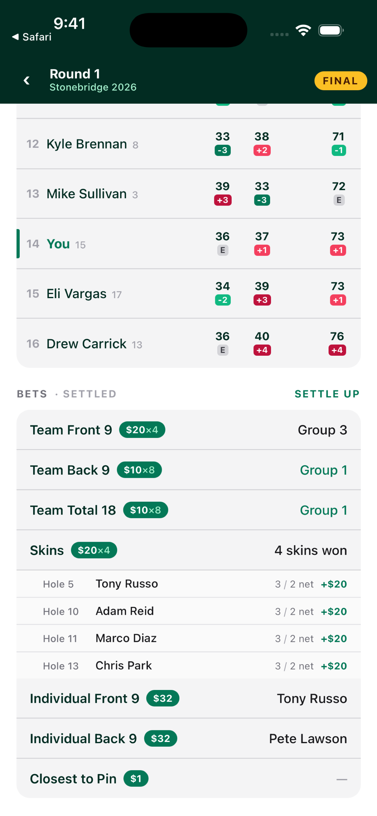 Scoreboard Golf screenshot 5