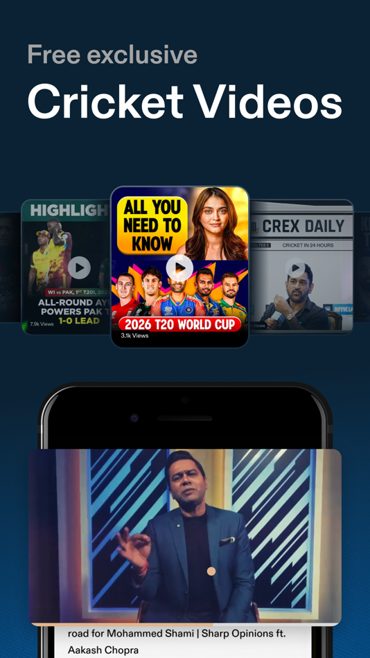 #8. CREX - Just Cricket (iOS) Av: Parthtech Developers LLP