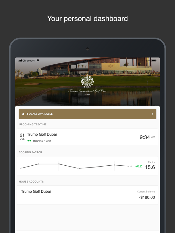 Trump Golf Dubai iPad screenshot 2 - Sports app